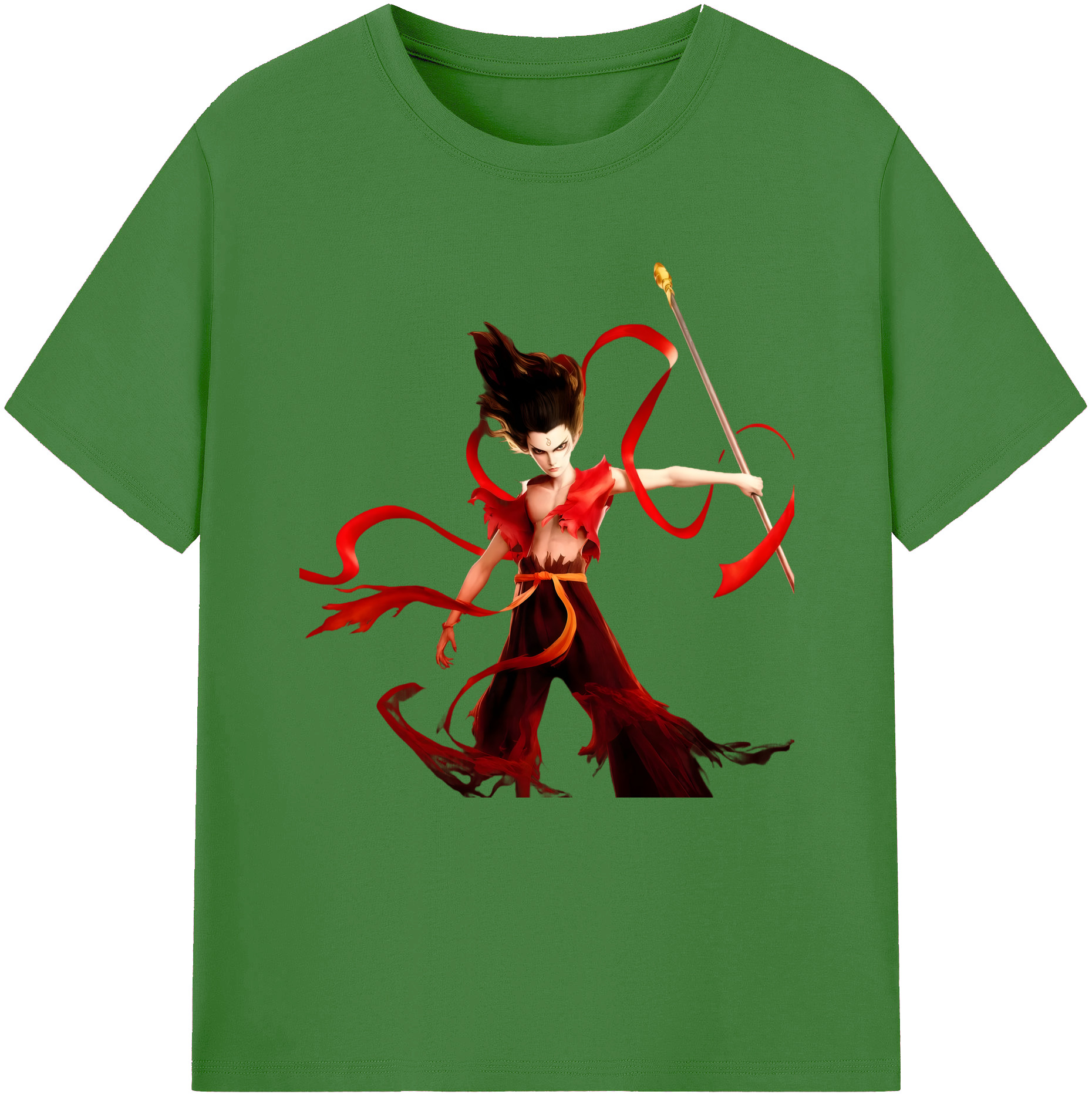 （画像用） Ne Zha 2 ナタ 魔童の大暴れ レディースカジュアルプリントTシャツ（綿100％）